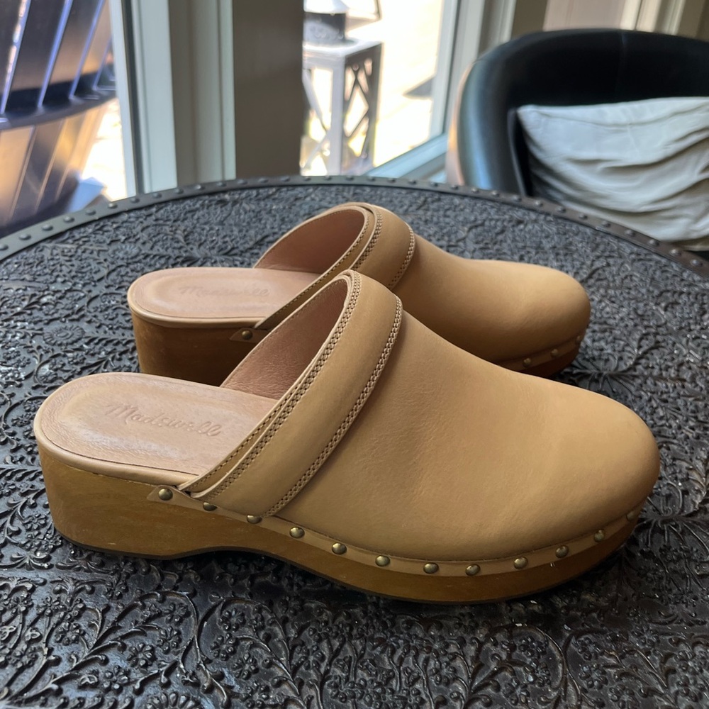 MADEWELL THE CECILY CLOG OILED LEATHER IN DRIED STRAW 9.5 - Picture 6 of 9